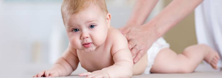 baby receiving chiropractic care in North Liberty IA